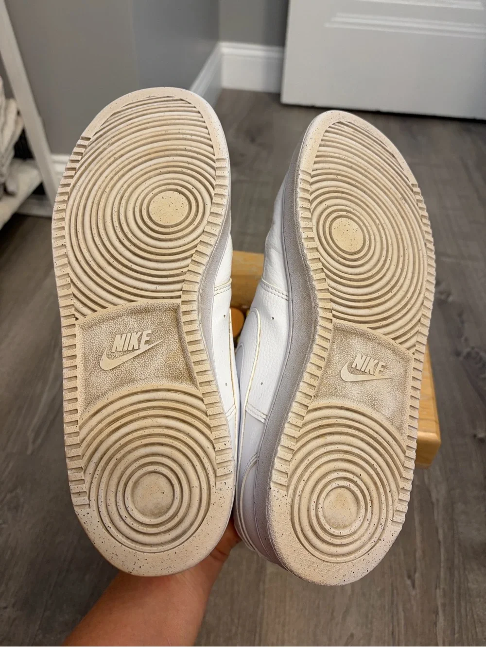 Nike Off-White Leather Low-Top Sneakers